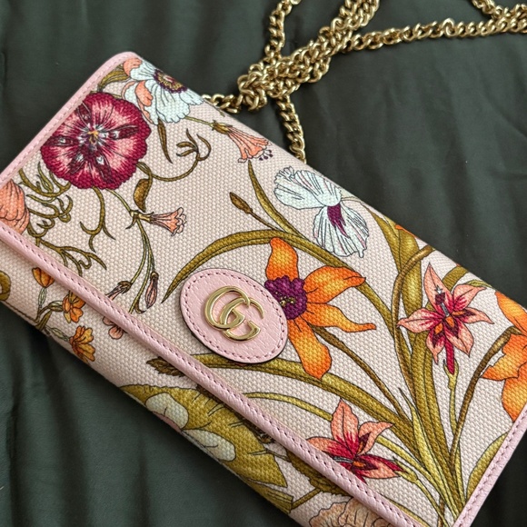 Gucci flora wallet chain - Picture 1 of 9